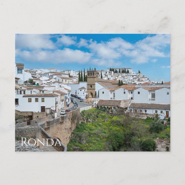 Cartão Postal Cidade histórica de Ronda Andaluzia, Espanha (Frente)
