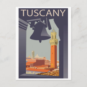 Cartão Postal Cidade na Toscana, Itália. Exibir a partir da jane