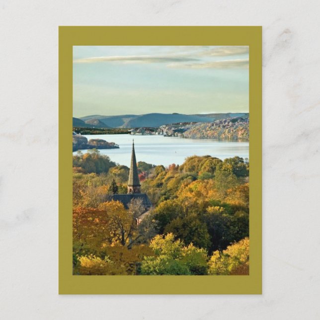 Cartão Postal Cidade no rio (Frente)