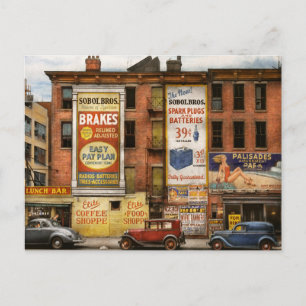 Cartão Postal Cidade - Nova Iorque - bar de almoço da Elite 1938