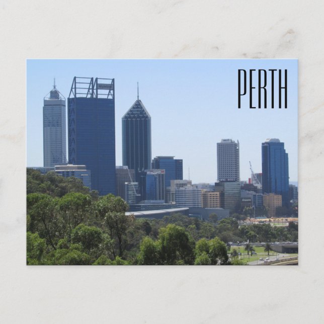 Cartão Postal cidade perth (Frente)