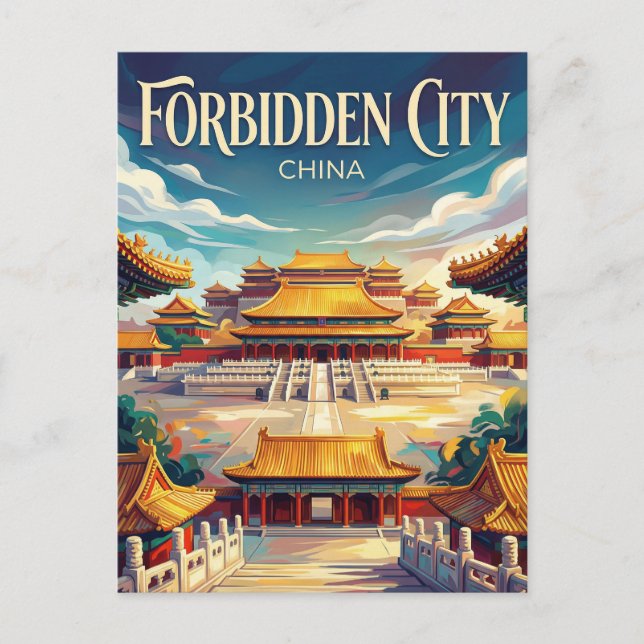 Cartão Postal Cidade Proibida China (Frente)