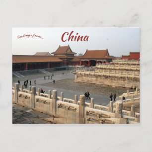 Cartão Postal Cidade Proibida de Pequim China