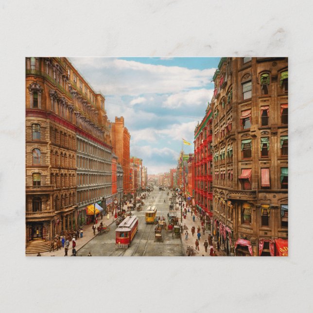 Cartão Postal Cidade - Rochester NY - Centro Rochester 1904 (Frente)