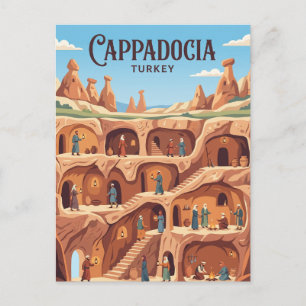 Cartão Postal Cidade Subterrânea de Kaymakli Turquia