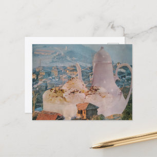 Cartão Postal Cidade Surreal de Sorvete Colagem
