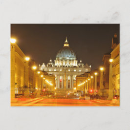 Cartão Postal cidade vaticano, Roma, Itália à noite