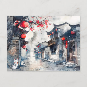 Cartão Postal Cidade Velha Da Lanterna Chinesa