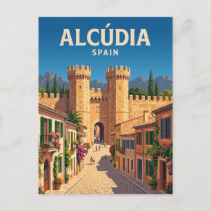 Cartão Postal Cidade Velha de Alcúdia Espanha