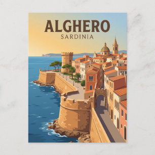 Cartão Postal Cidade Velha de Alghero Itália