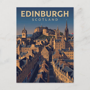 Cartão Postal Cidade Velha de Edimburgo Escócia