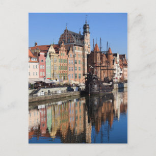 Cartão Postal Cidade Velha de Gdansk na Polônia