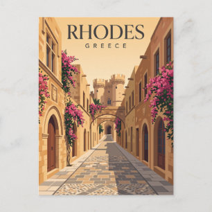Cartão Postal Cidade Velha de Rodes Grécia