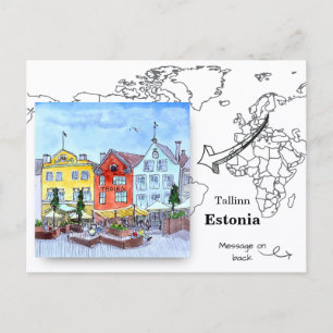 Cartão Postal Cidade Velha, Tallinn Estônia