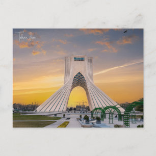 Cartão Postal cidade viagens vintage de Teerã, Irã retro férias