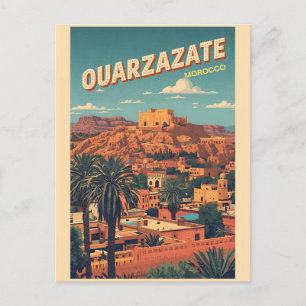 Cartão Postal Cidade vintage de Ouarzazate kasbah Deserto do Saa