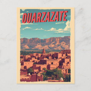 Cartão Postal Cidade vintage de Ouarzazate kasbah Deserto do Saa