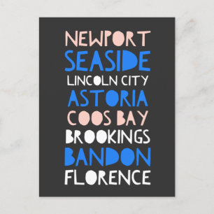 Cartão Postal Cidades costeiras do Oregon