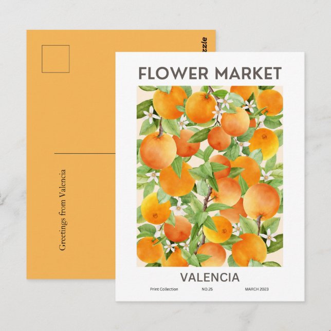 Cartão Postal Cidades do Mercado Flor do Personalizado Mundial V (Frente/Verso)