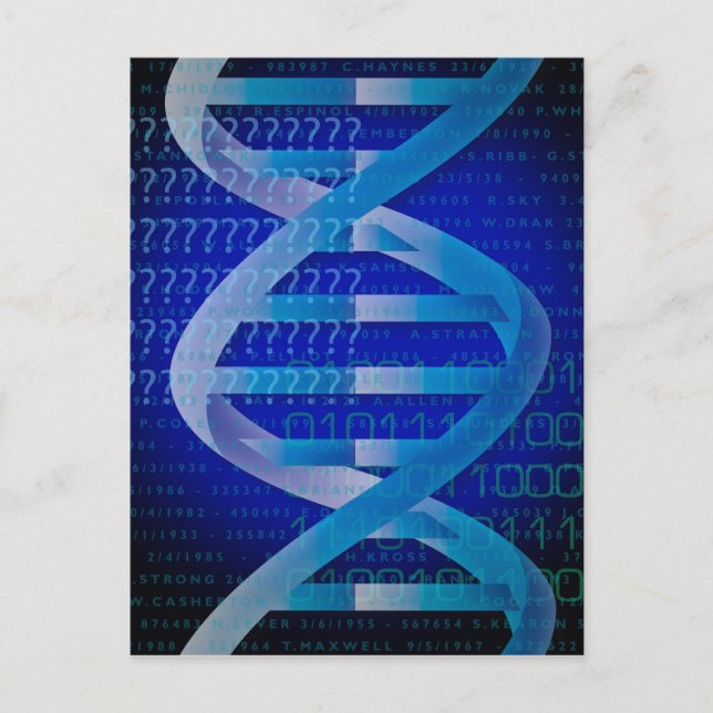 Cartão Postal Ciência de ID de DNA (Frente)