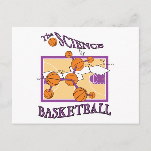 Cartão Postal ciência do basquete (Frente)