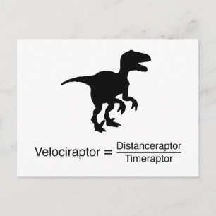 Cartão Postal ciência engraçada do velociraptor