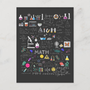 Cartão Postal Ciência Física Matemática Química Biologia Astrono