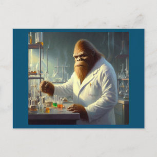 Cartão Postal Cientista Bigfoot