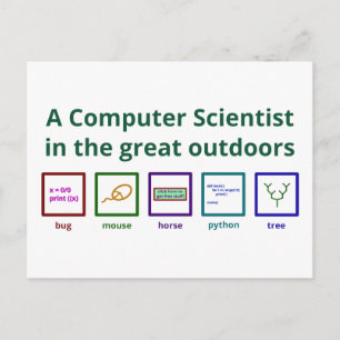 Cartão Postal Cientista da computação no excelente ao ar livre