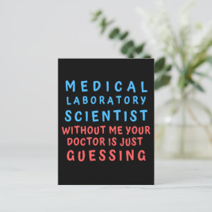 CARTÃO POSTAL CIENTISTA DO LABORATÓRIO MÉDICO SEM MIM SEU DOC 