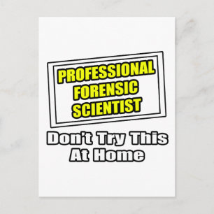 Cartão Postal Cientista Forense Profissional ... Piada