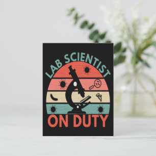 CARTÃO POSTAL CIENTISTA LAB EM FUNÇÕES - CIENTISTA DO LABORAT