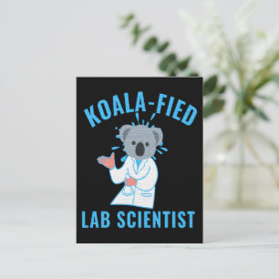 CARTÃO POSTAL CIENTISTA LABORAL DE COALA - KOALA LAB TECH