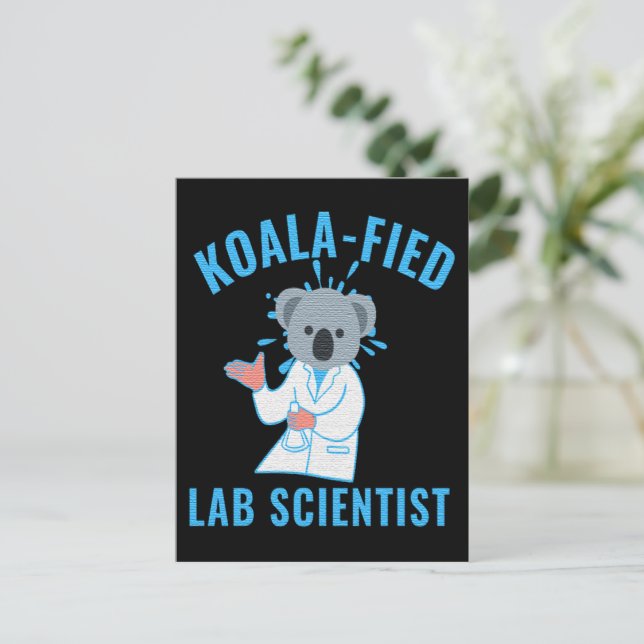 CARTÃO POSTAL CIENTISTA LABORAL DE COALA - KOALA LAB TECH (Em pé/Frente)