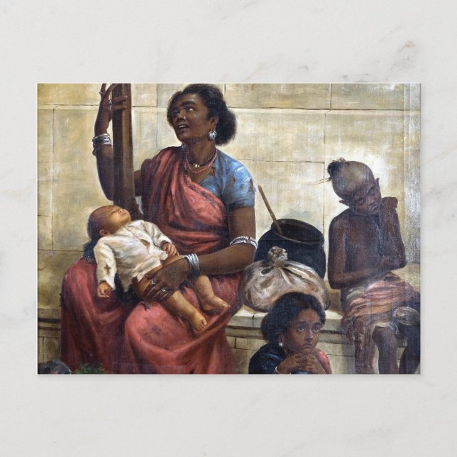 Cartão Postal Ciganos - Raja Ravi Varma (Frente)