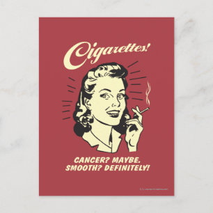 Cartão Postal Cigarros: Cancer talvez Def. liso