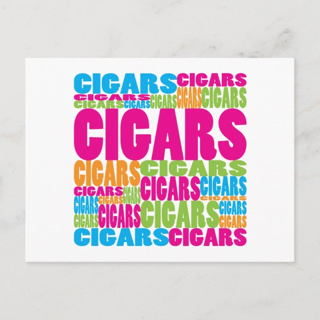 Cartão Postal Cigarros Coloridos (Frente)