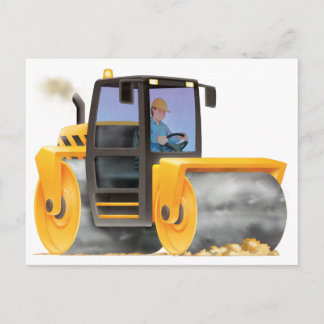 Cartão Postal Cilindro de Estradas de Construção Personalizada d