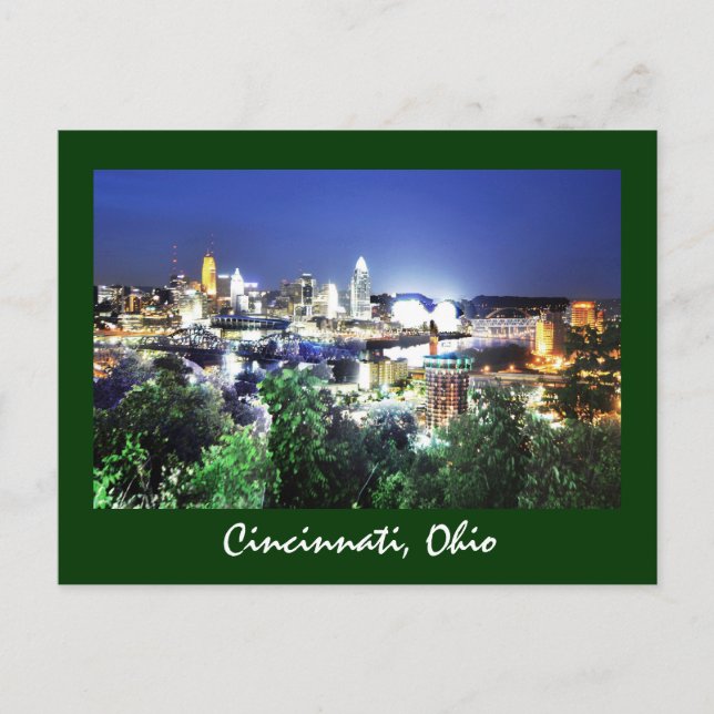 Cartão Postal Cincinnati, Ohio, a Rainha Cidade. (Frente)