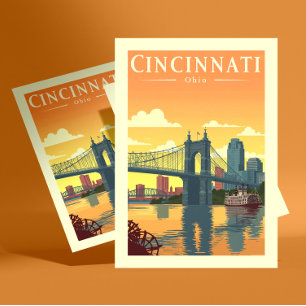 Cartão Postal Cincinnati Ohio Antigo