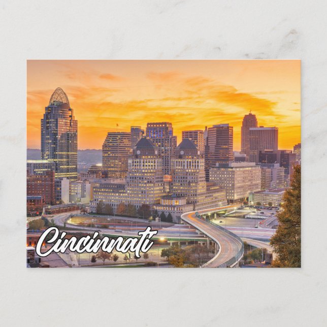 Cartão Postal Cincinnati, Ohio, EUA (Frente)