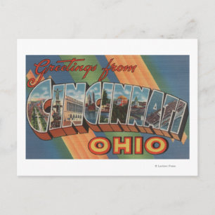 Cartão Postal Cincinnati, Ohio - Grandes Cenas de Letras 2