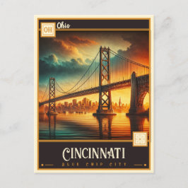 Cartão Postal Cincinnati, Ohio | Vintage