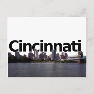 Cartão Postal Cincinnati Skyline com Cincinnati no céu