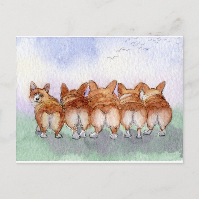 Cartão Postal Cinco andam juntos... (Frente)