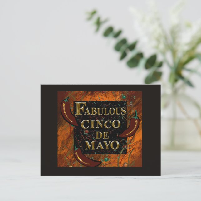 Cartão Postal Cinco de Maio  (Em pé/Frente)