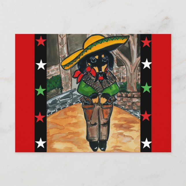 Cartão Postal Cinco de maio doxies (Frente)