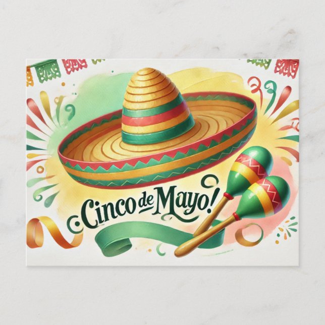 Cartão Postal Cinco de Mayo (Frente)
