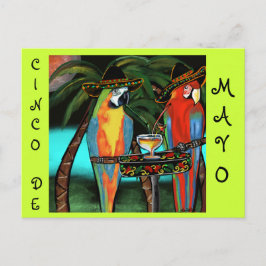 CARTÃO POSTAL CINCO DE MAYO PARROTS