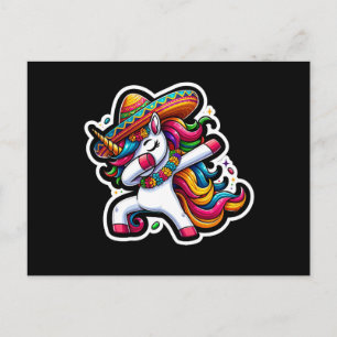 Cartão Postal Cinco de Mayo Unicorn